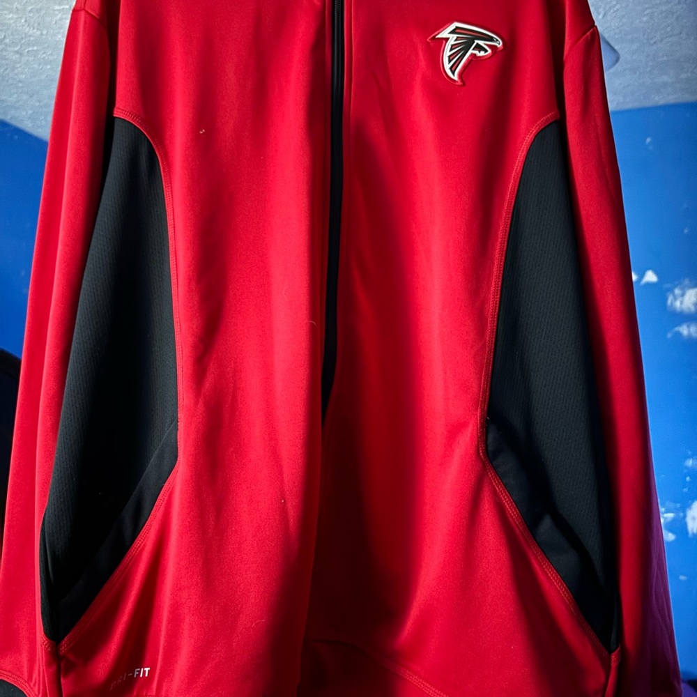Atlanta Falcons Nike NFL on field Dri fit zip up jacket with pockets Sz xl men’s